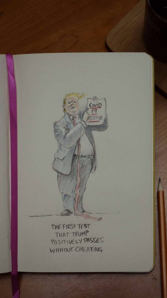 Trump passes a test positively without cheating!