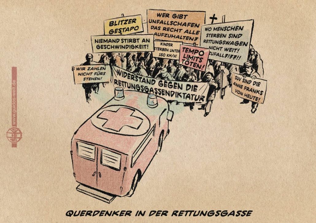 Querdenker in der Rettungsgasse