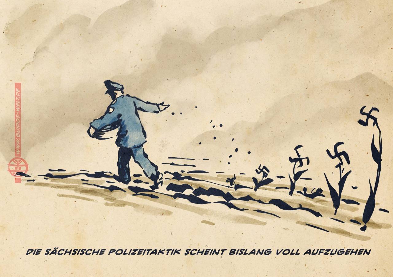 Sächsische Polizeitaktik