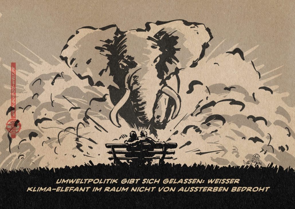 Weißer Klima Elefant