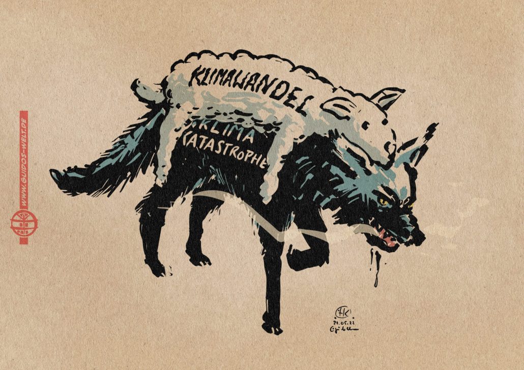 Klimawolf im Wandlungspelz