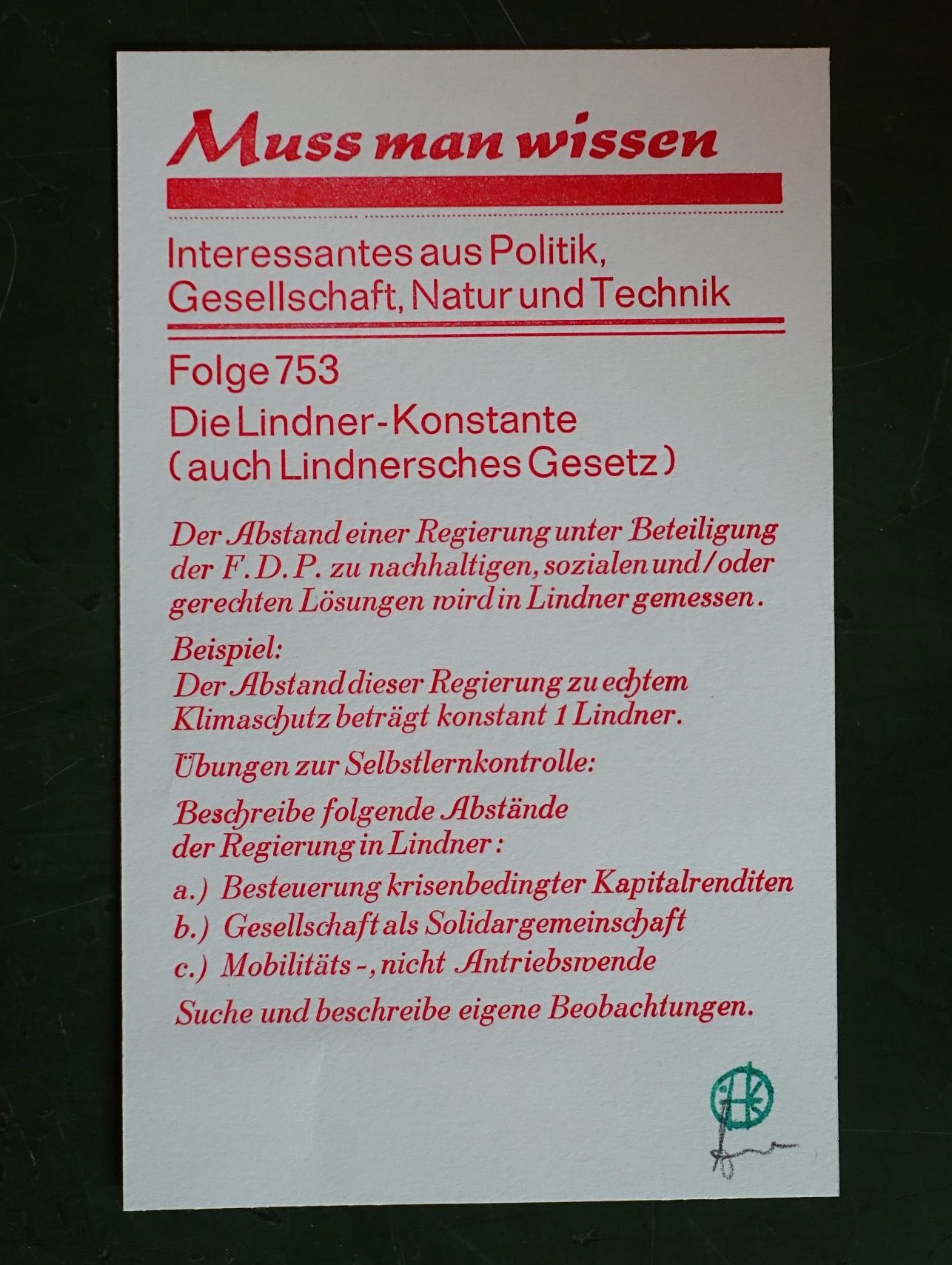 Lindner-Konstante