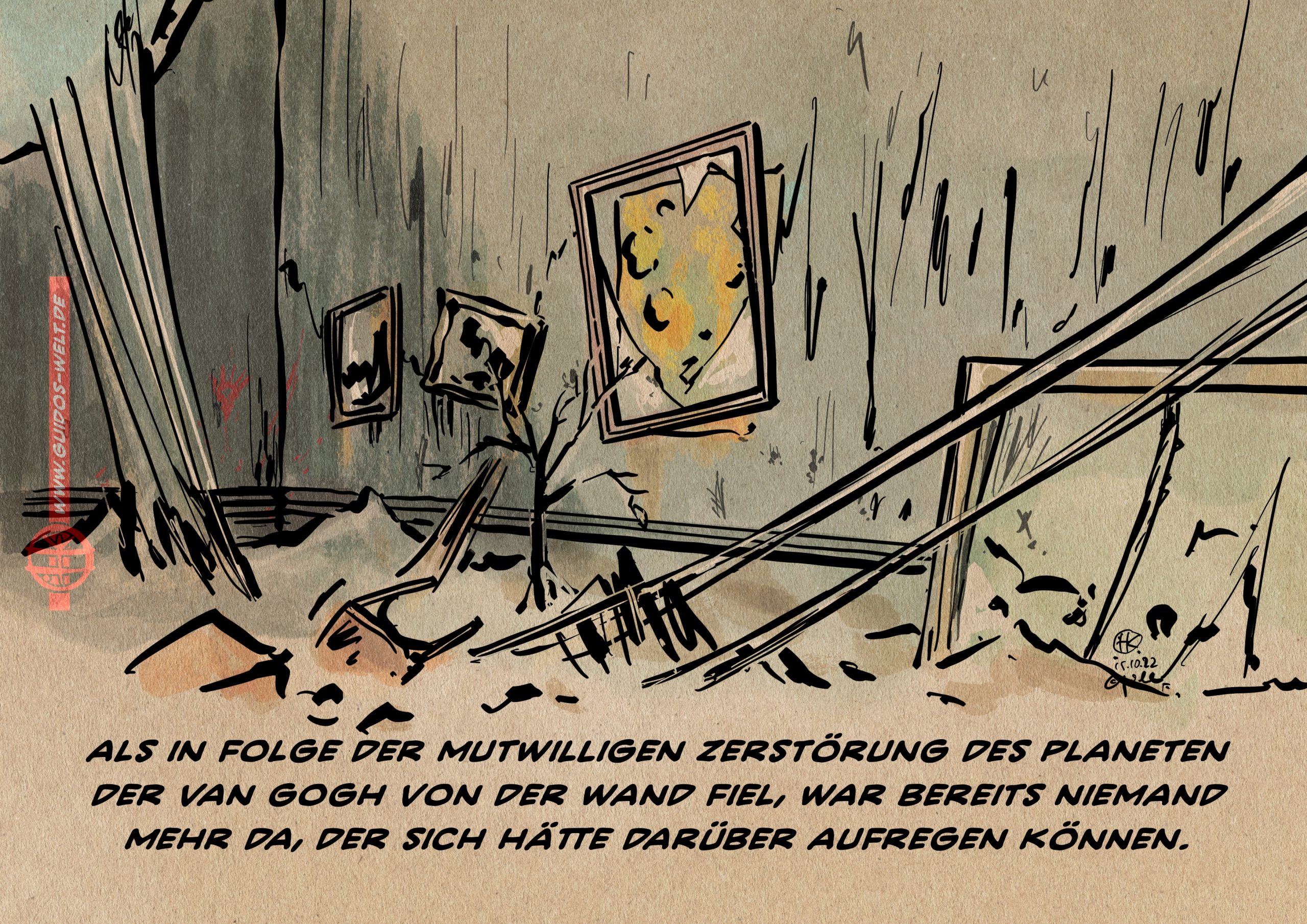 Die Sonnenblumen sind bereits Geschichte