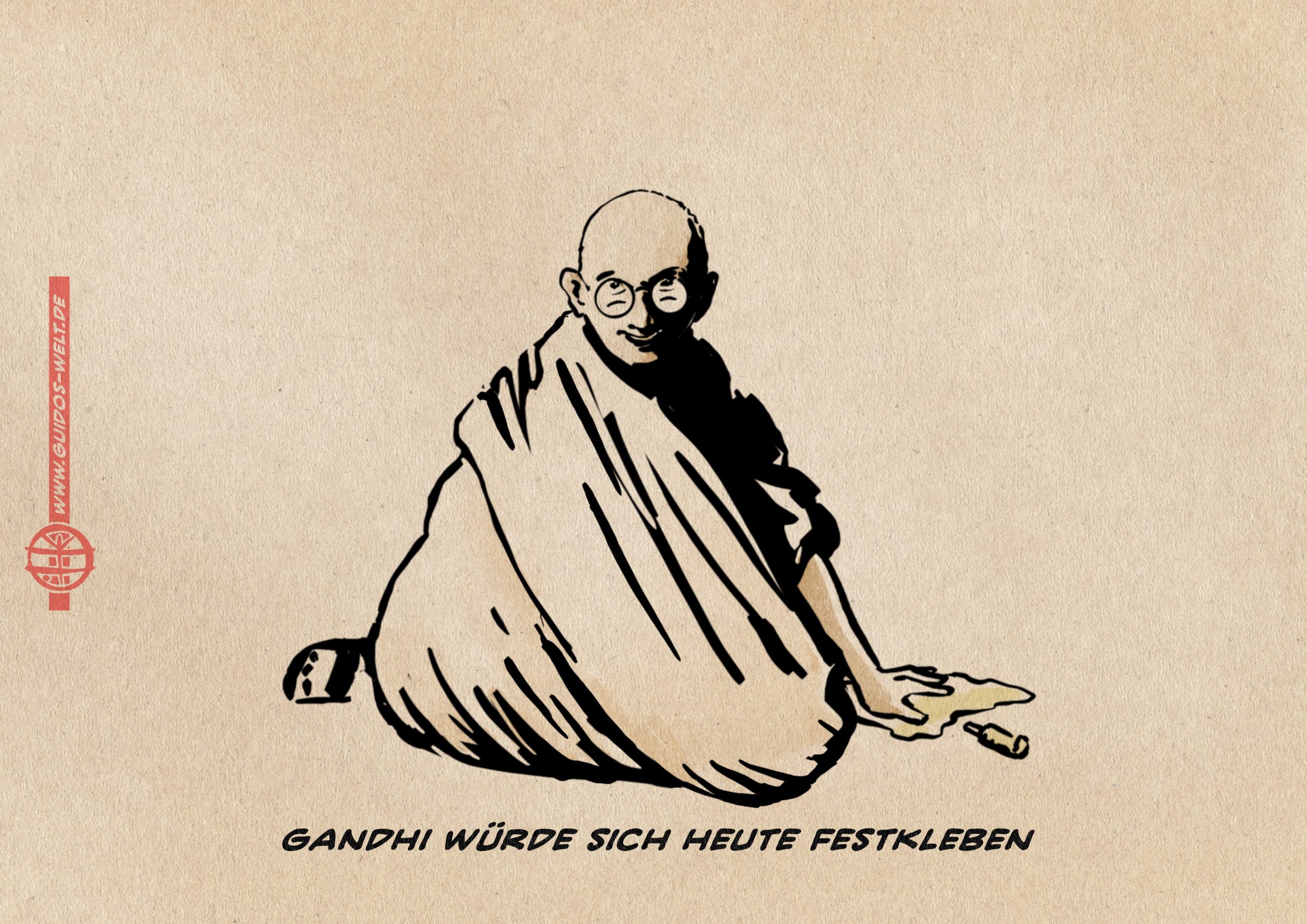 Gandhi würde kleben