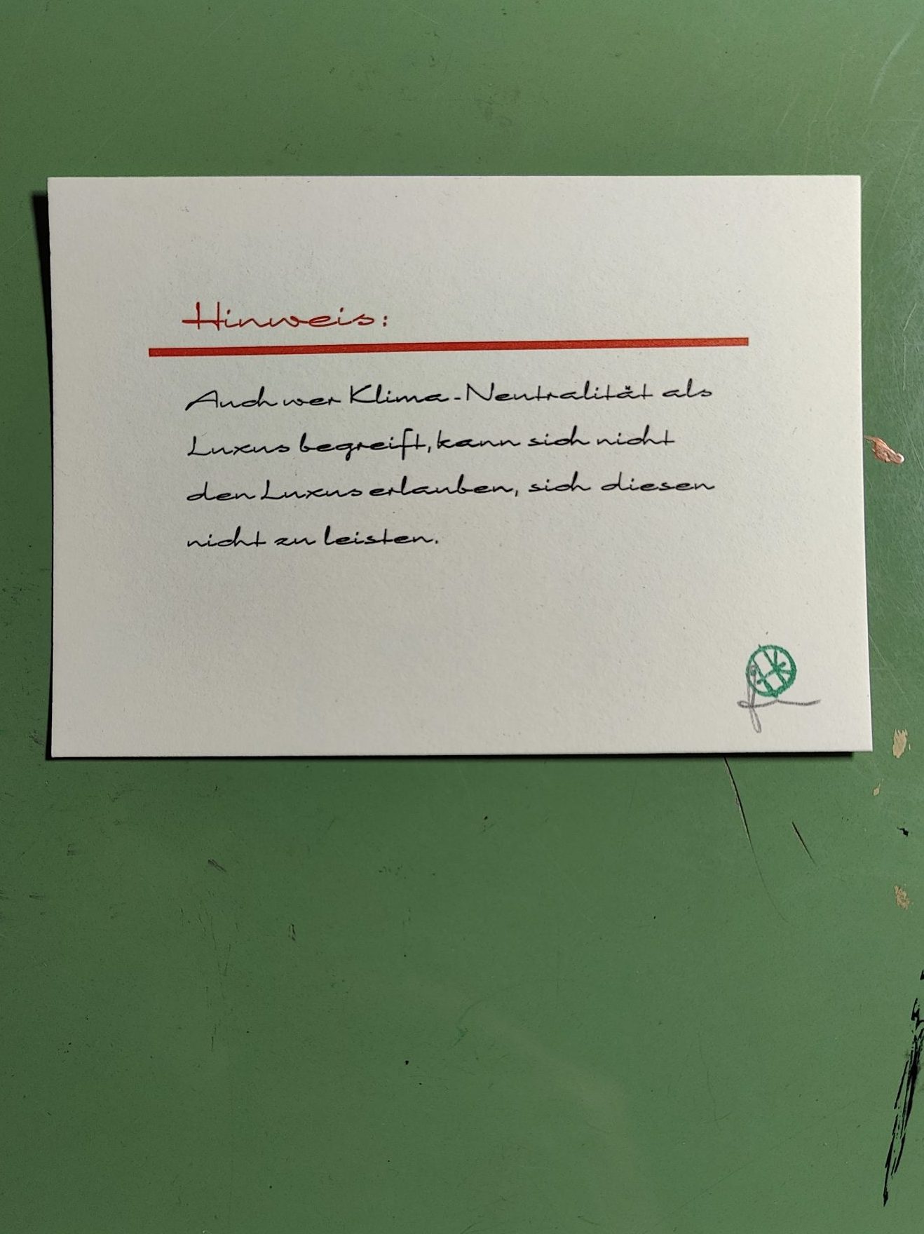 Klima-Neutralitäts-Luxus