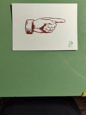 Zeigende Hand