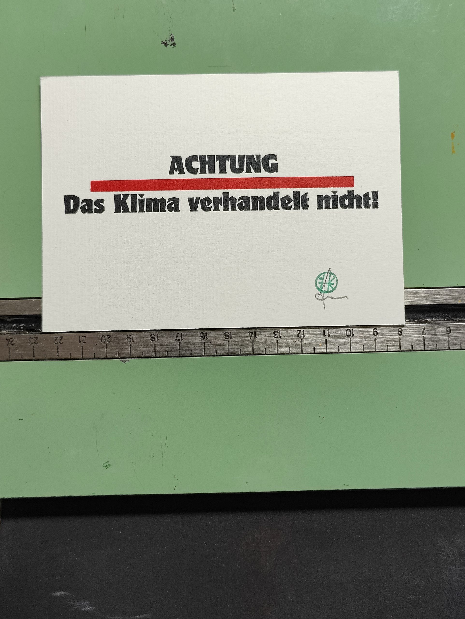Klima verhandelt nicht