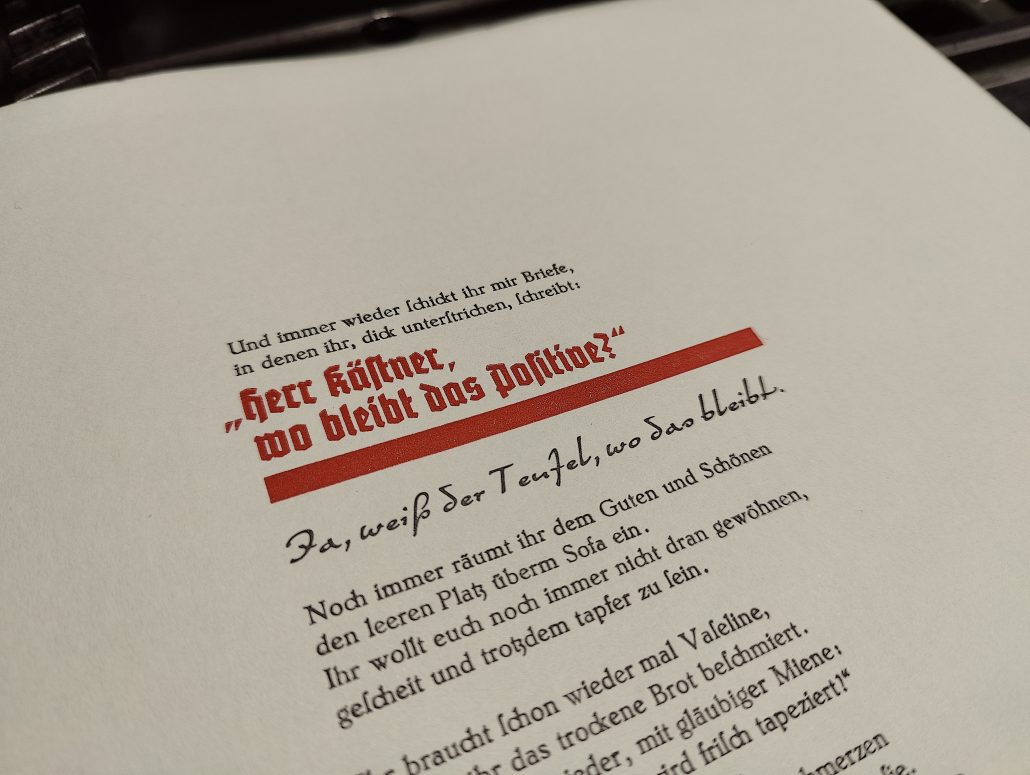 Und wo bleibt das Positive, Herr Kästner?