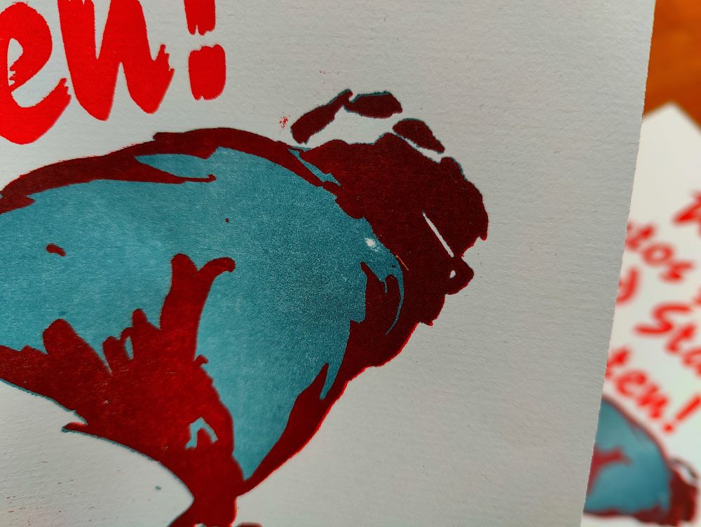 Impressionen vom Druck des Einbandposters zu Sammelband 14