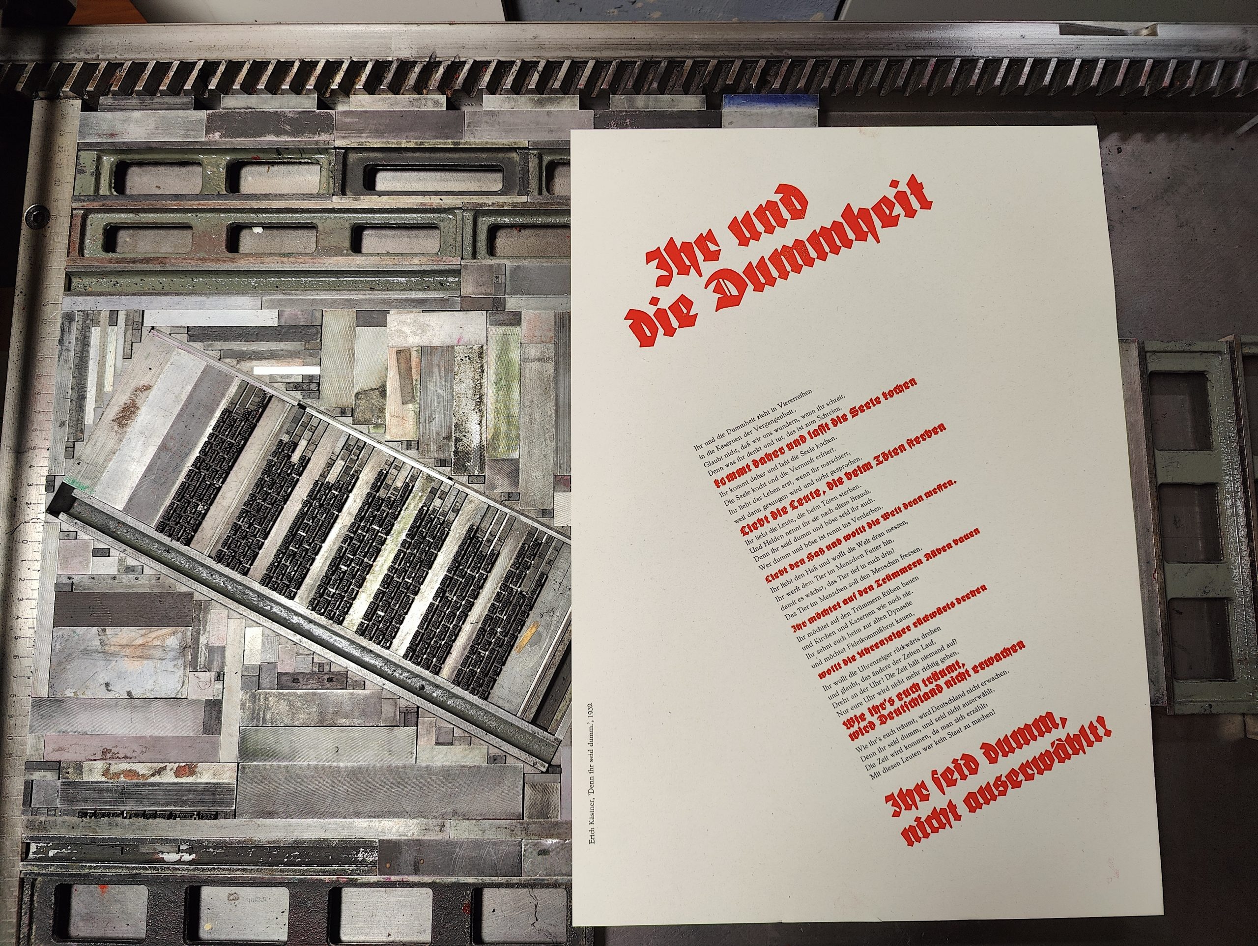 Kästner, Die Dummheit, Tag 6