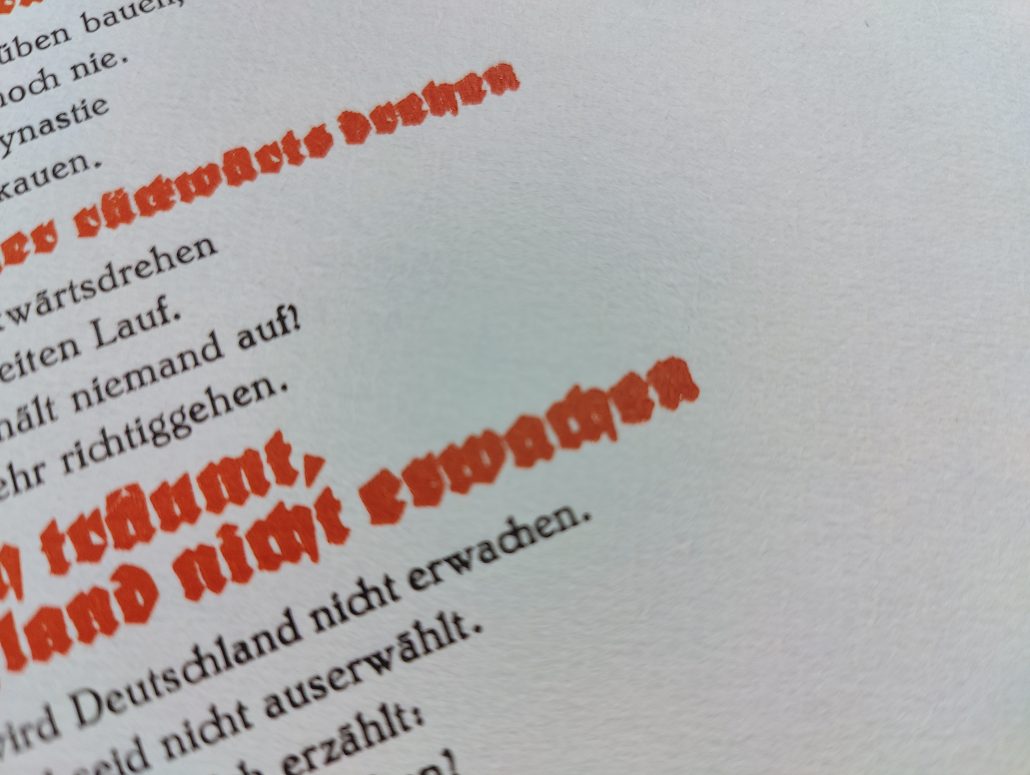Foto eines technischen  Druckfehlers