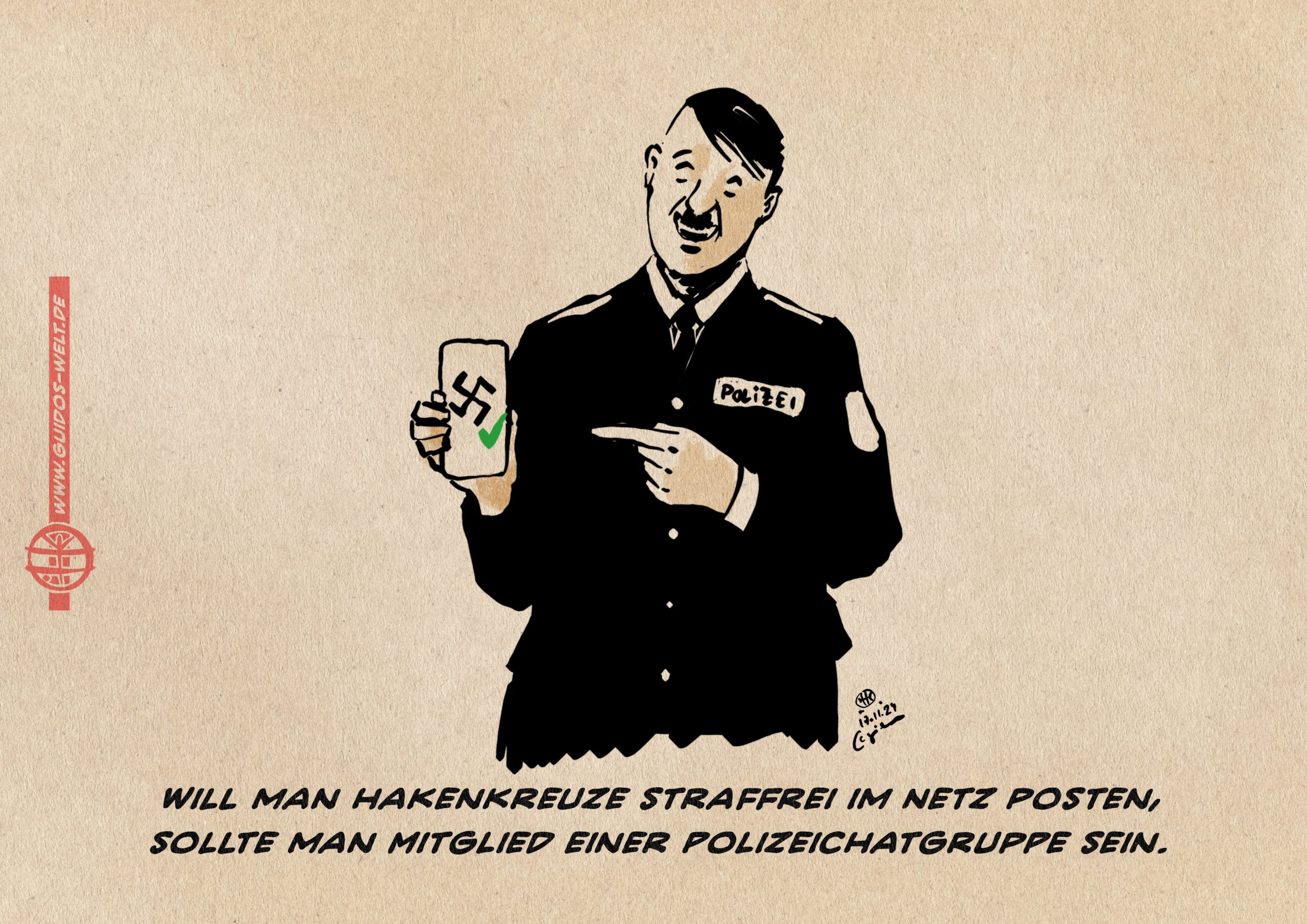 Das Hakenkreuz mit der Straffreiheit