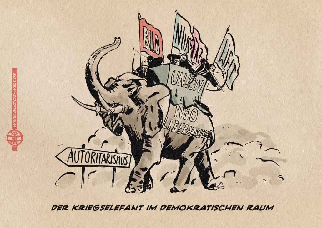 Der Kriegselefant im Raum