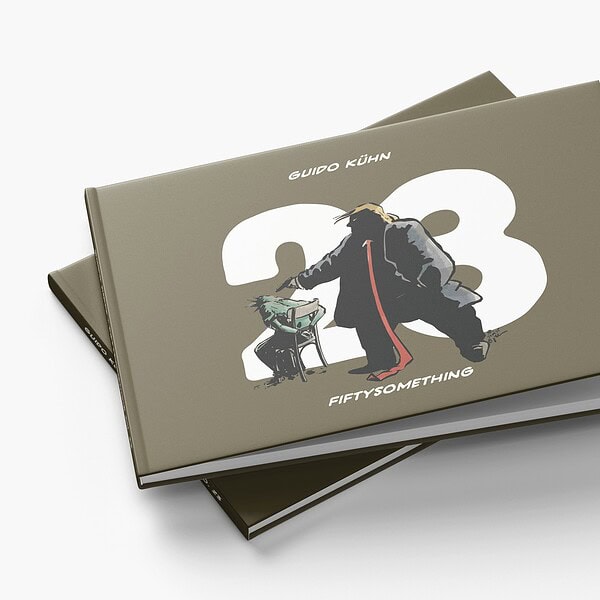 Digitales Mockup der kommenden Ausgabe von Fiftysomething, als realistische, dreidimensionale Vorwegnahme.