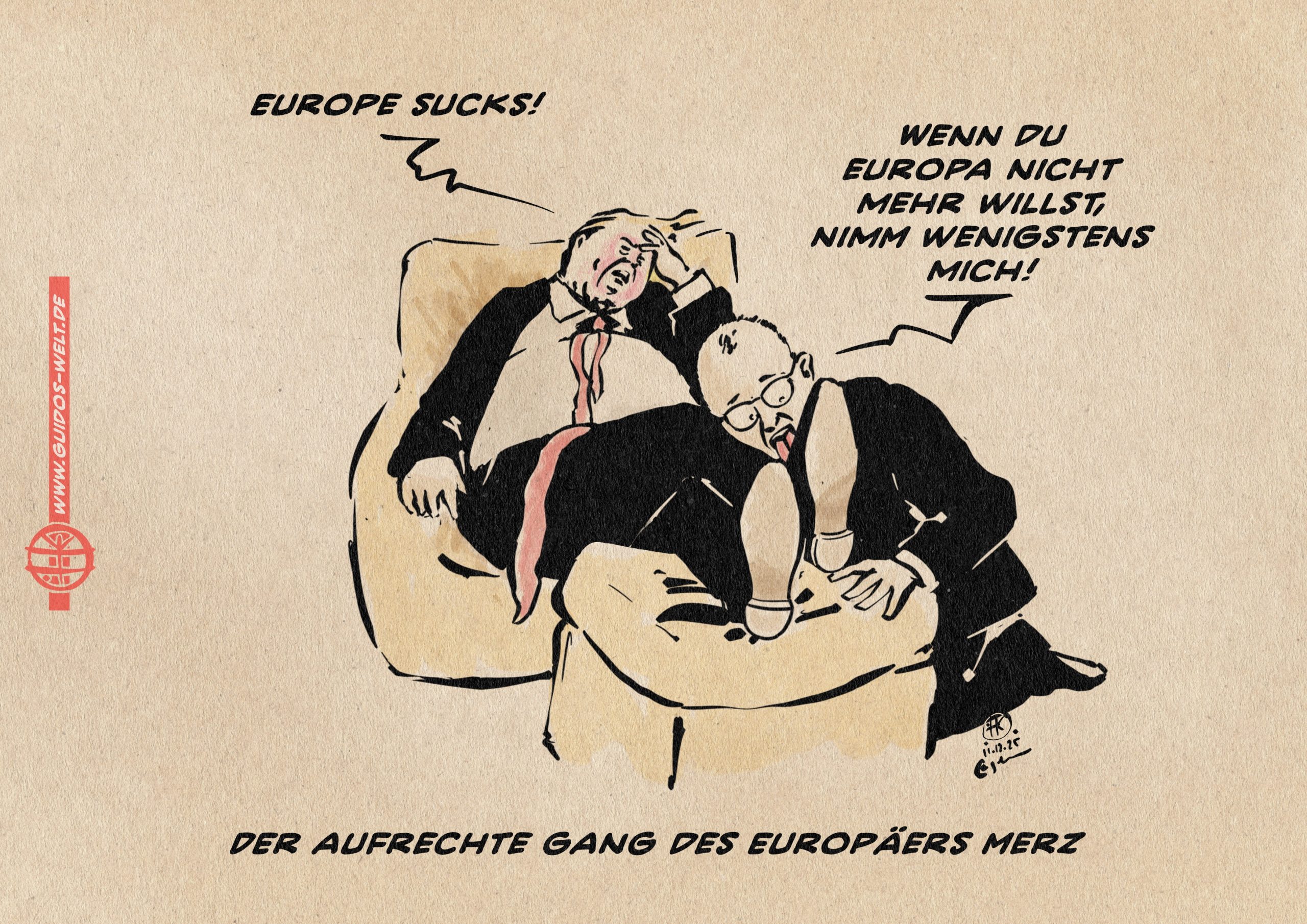 Merz‘ Einknieposition