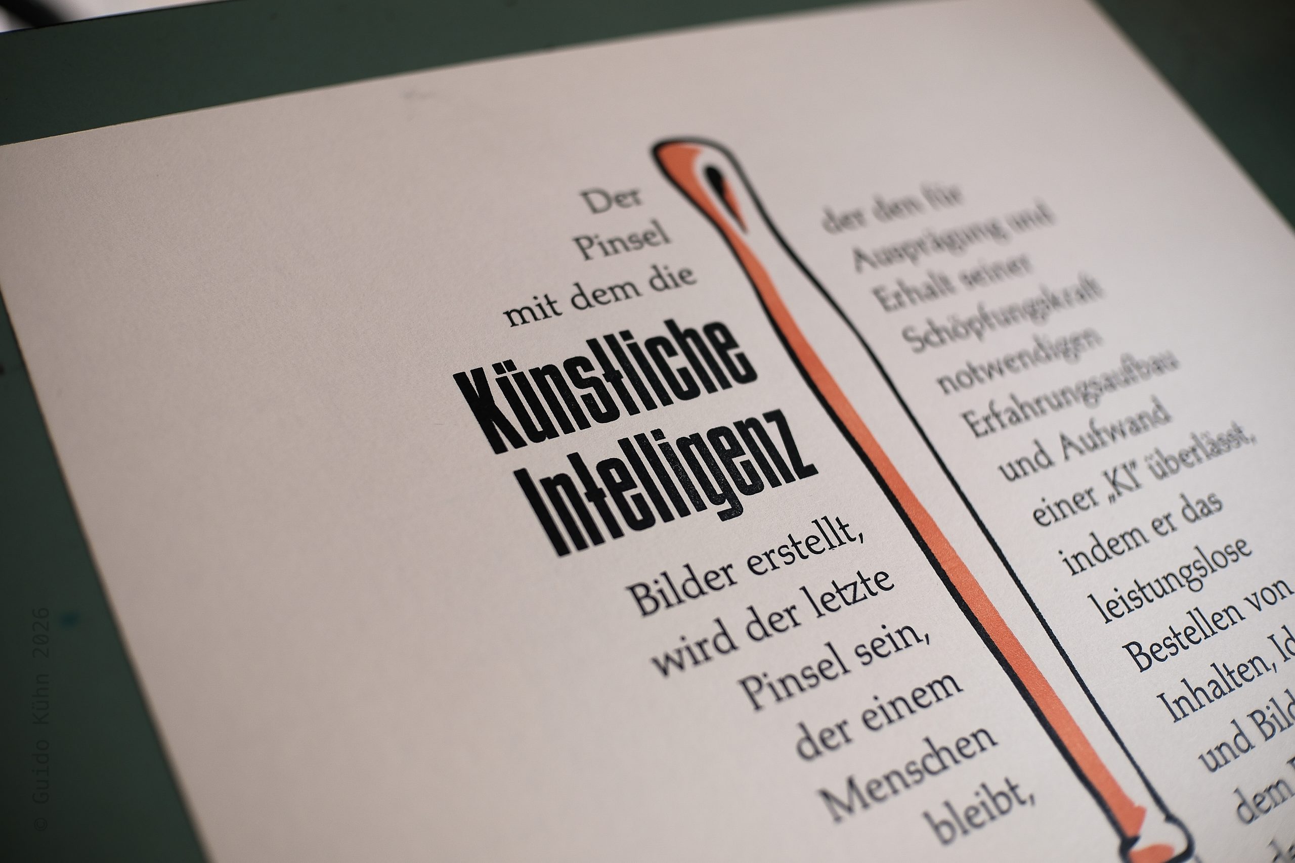 Foto Detail eines zweifarbigen Abzugs