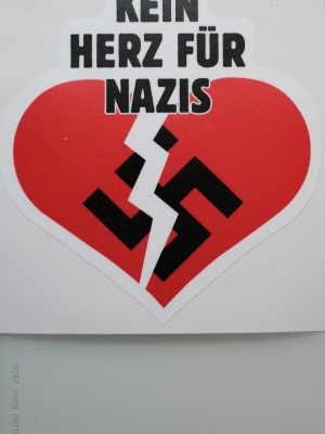 Aufkleber "Kein Herz für Nazis"