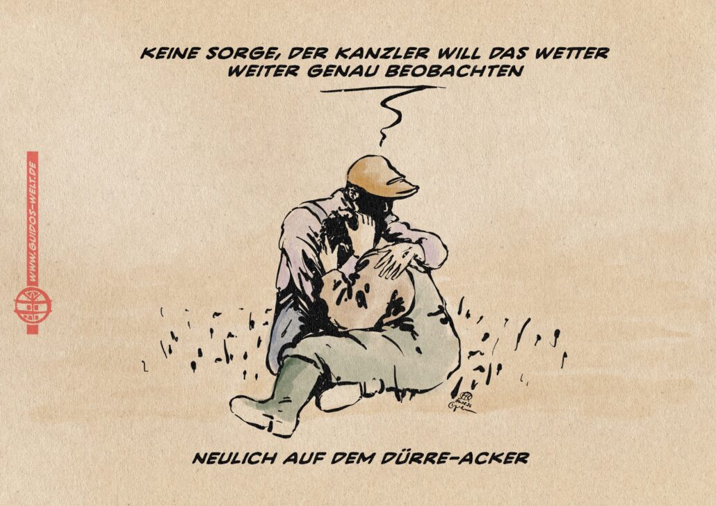 Der Kanzler beobachtet das Wetter