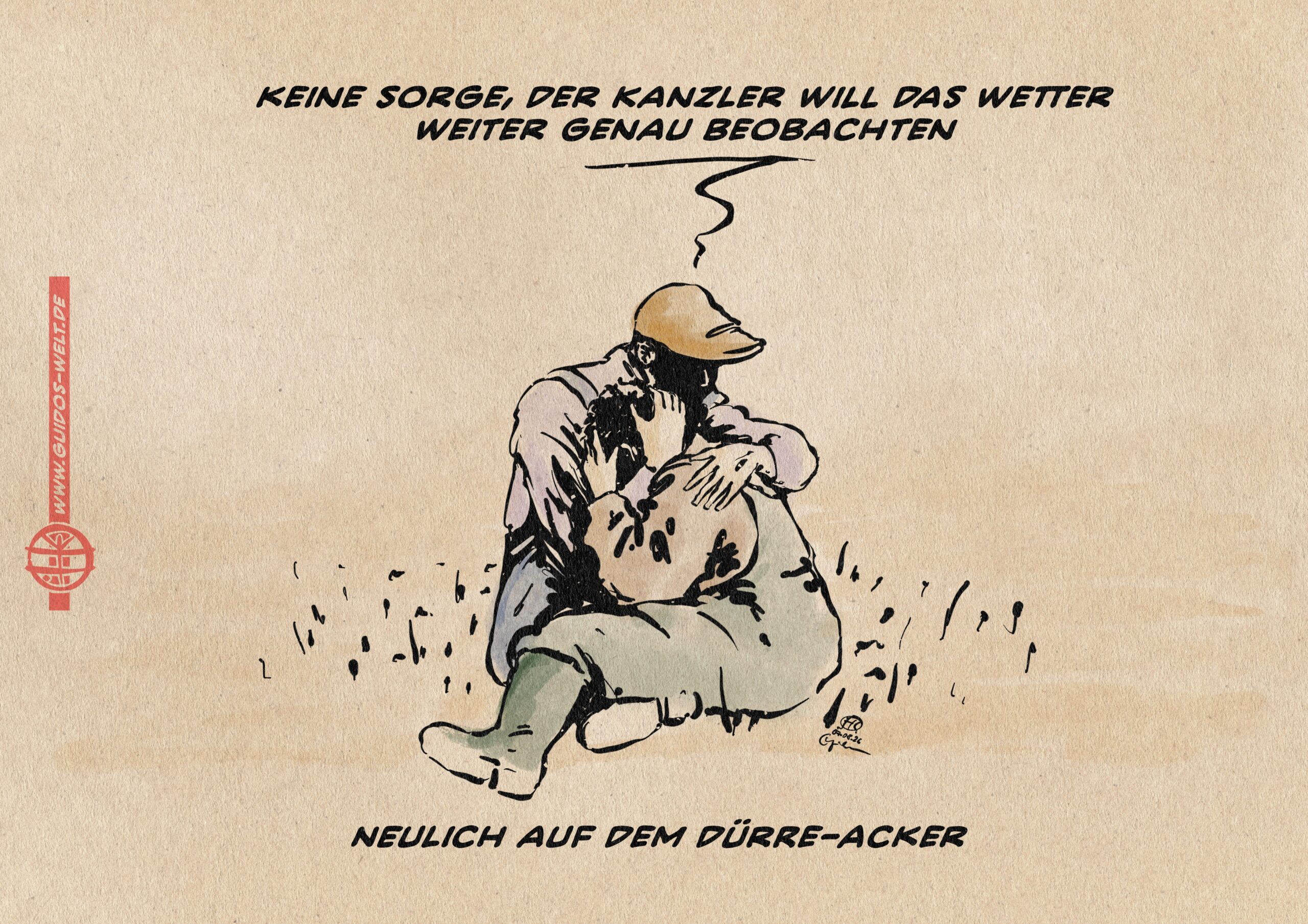 Der Kanzler beobachtet das Wetter